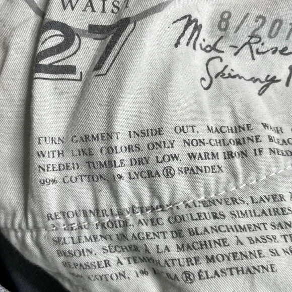 Treasure & Bond Women’s Distressed Mid Rise Skinny Boyfriend Ankle, size 27 - Picture 13 of 13